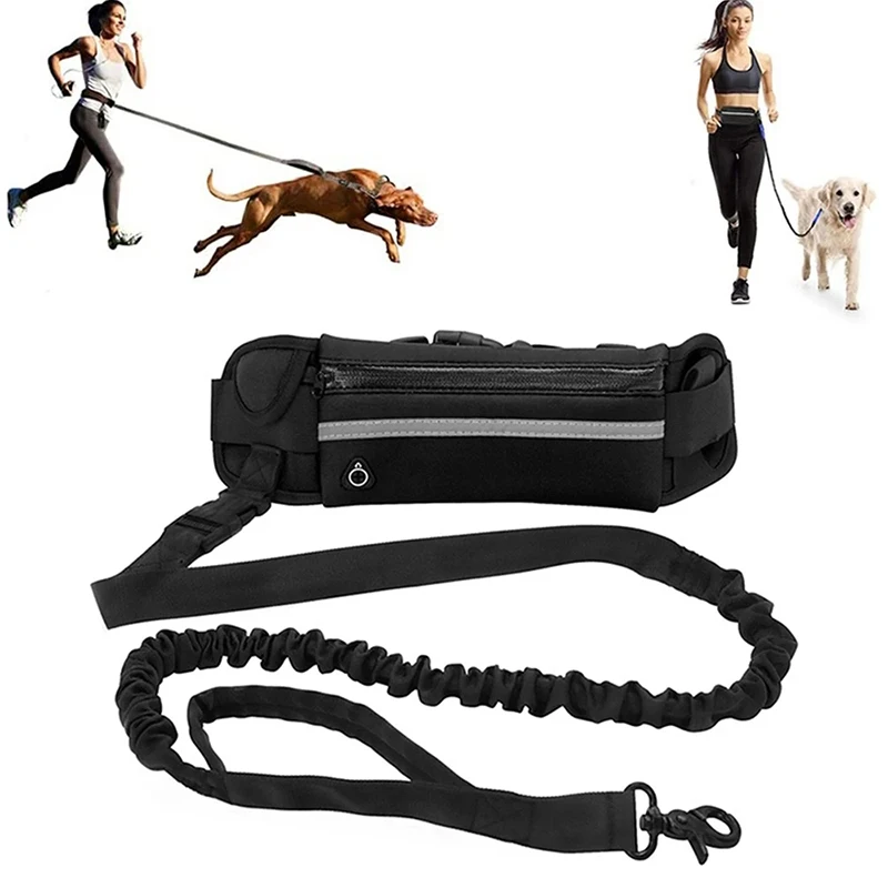 Running Gear Holder - Handsfree hondenriem voor hardlopen, wandelen, reflecterende