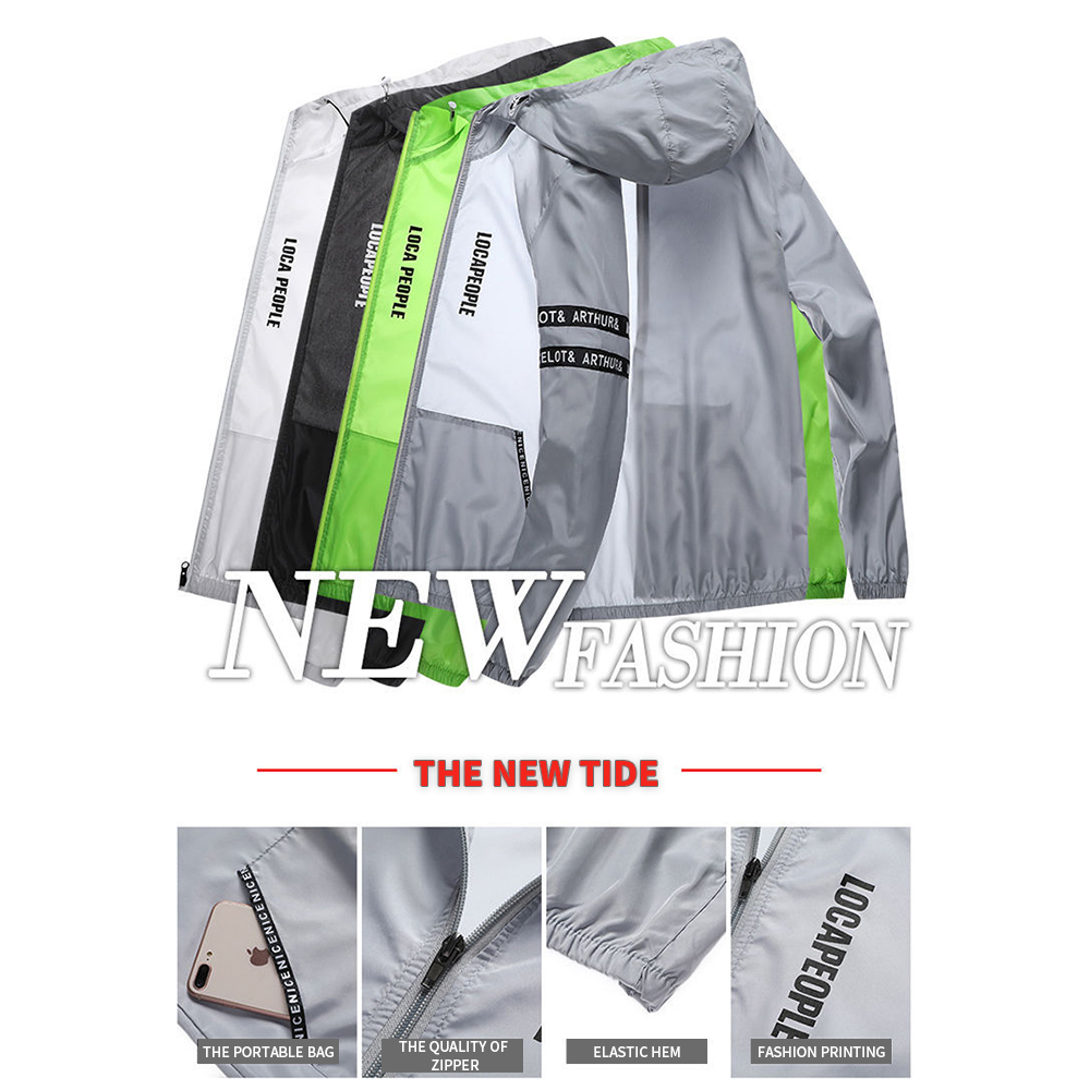 Running Gear Youth - Zonbescherming Heren Zomerfietsjack Sport Casual Jeugdjas