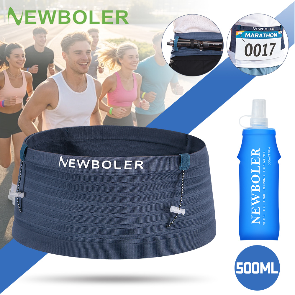 Running Gear Holder - NEWBOLER elastische sportheuptas, lichtgewicht hardloopnummerriem voor