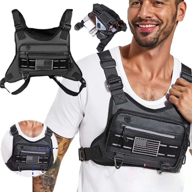 Running Gear Backpack - Tactische hardloopvest - Waterdichte anti-diefstal borsttas,